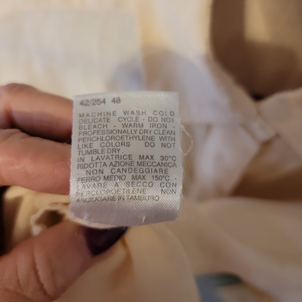 Maxmara Cream Button Down Blouse - image 5